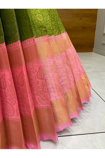 దక్షిణ భారత పండుగ సాంప్రదాయ హాఫ్ చీర (ఛవి) 
