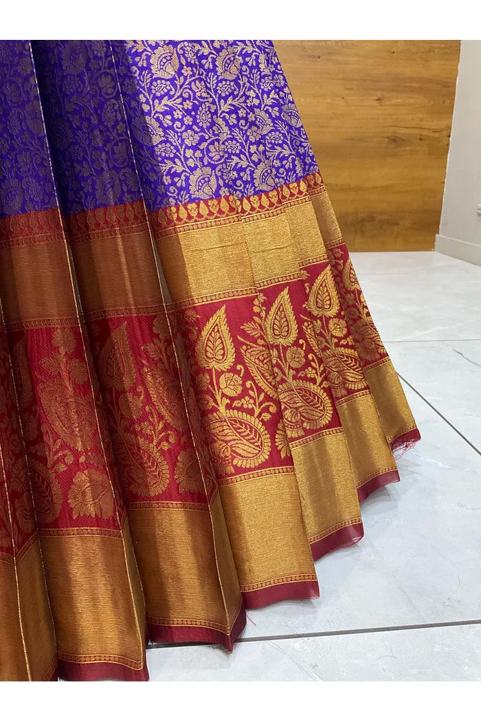 దక్షిణ భారత పండుగ సాంప్రదాయ హాఫ్ చీర (ఛవి) 