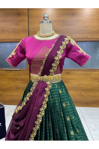 దక్షిణ భారత పండుగ సాంప్రదాయ హాఫ్ చీర (ఛవి) 