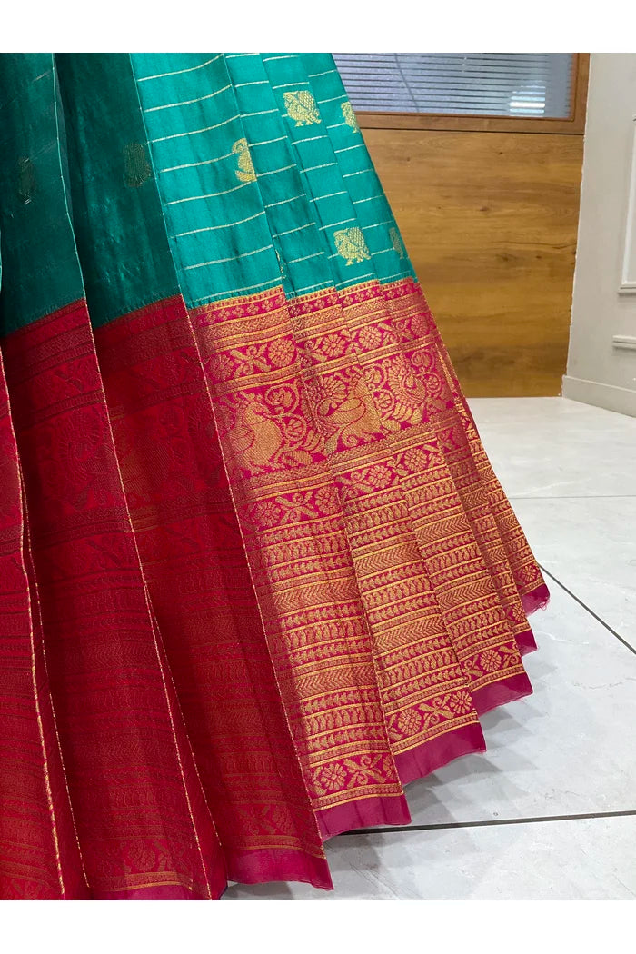 దక్షిణ భారత పండుగ సాంప్రదాయ హాఫ్ చీర (ఛవి) 