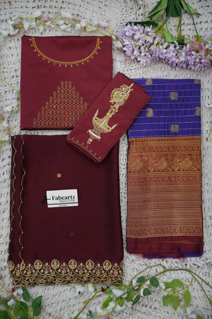 దక్షిణ భారత పండుగ సాంప్రదాయ హాఫ్ చీర (ఛవి) 