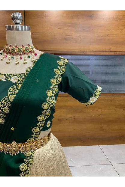 దక్షిణ భారత పండుగ సాంప్రదాయ హాఫ్ చీర (ఛవి) 
