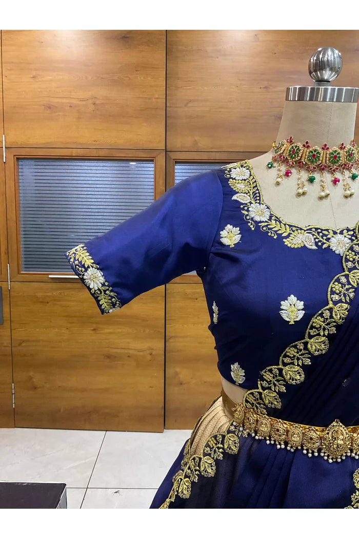 దక్షిణ భారత పండుగ సాంప్రదాయ హాఫ్ చీర (ఛవి) 