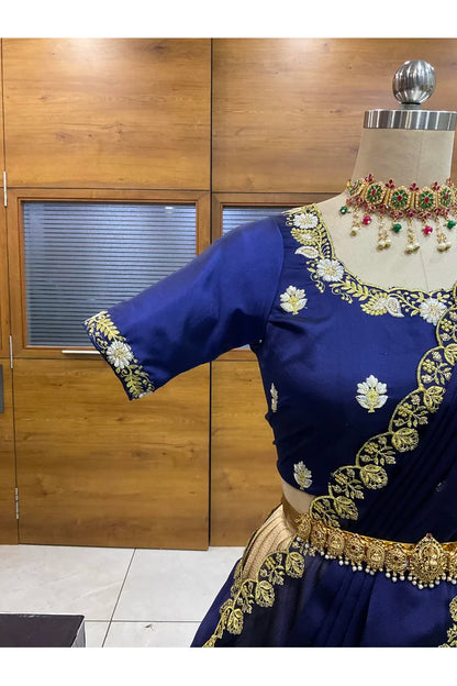 దక్షిణ భారత పండుగ సాంప్రదాయ హాఫ్ చీర (ఛవి) 