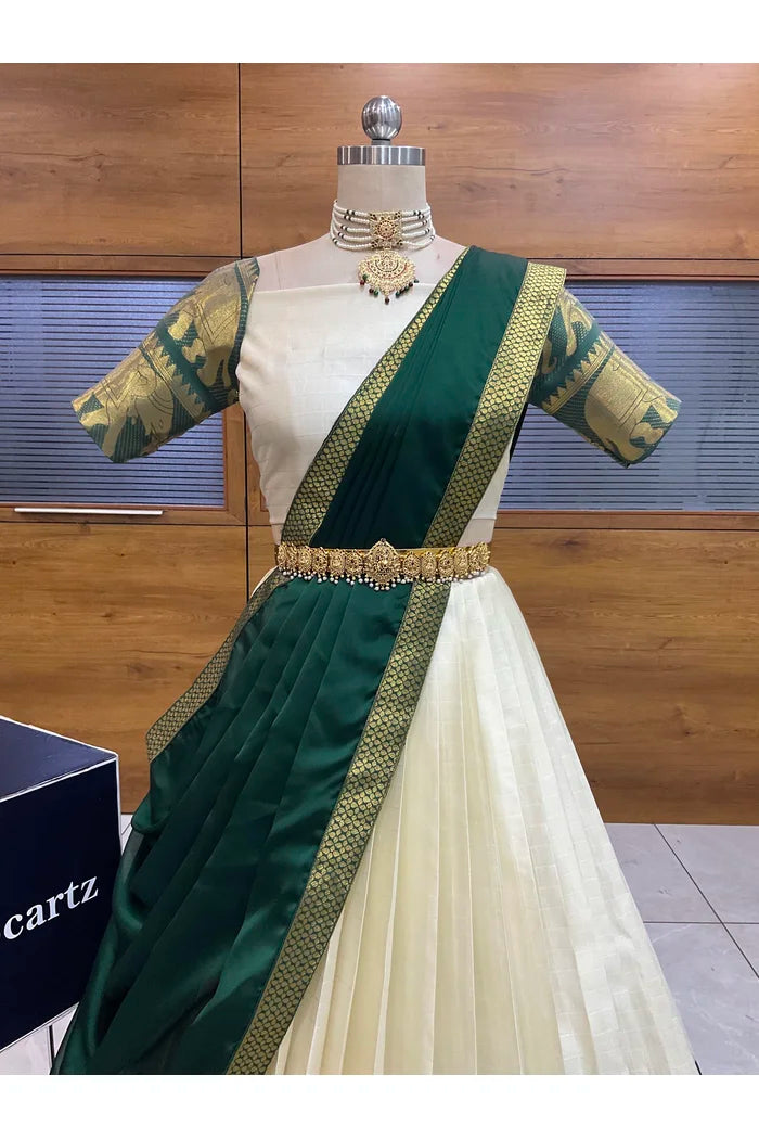 దక్షిణ భారత పండుగ సాంప్రదాయ హాఫ్ చీర (ఛవి) 
