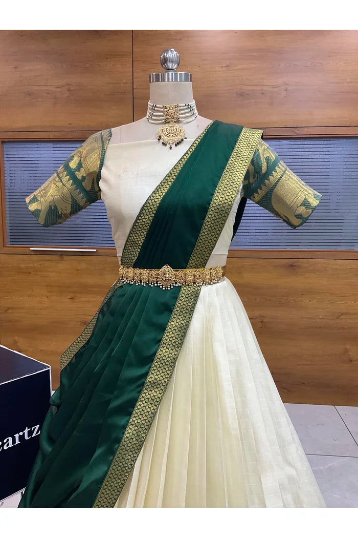 దక్షిణ భారత పండుగ సాంప్రదాయ హాఫ్ చీర (ఛవి) 