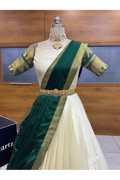 దక్షిణ భారత పండుగ సాంప్రదాయ హాఫ్ చీర (ఛవి) 