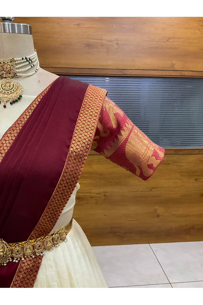 దక్షిణ భారత పండుగ సాంప్రదాయ హాఫ్ చీర (ఛవి) 