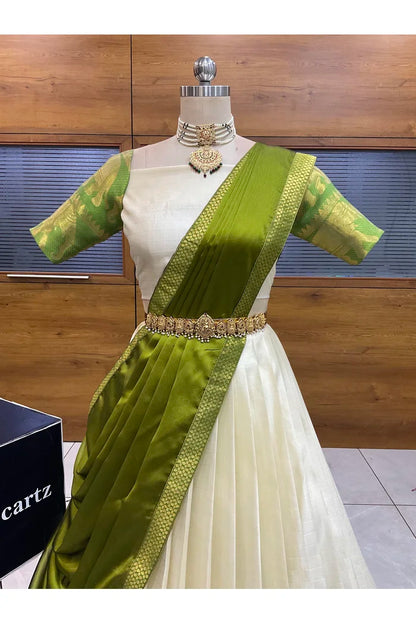 దక్షిణ భారత పండుగ సాంప్రదాయ హాఫ్ చీర (ఛవి) 
