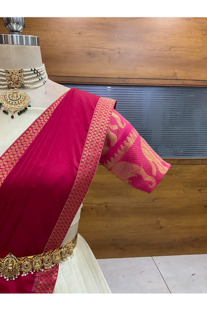 దక్షిణ భారత పండుగ సాంప్రదాయ హాఫ్ చీర (ఛవి) 