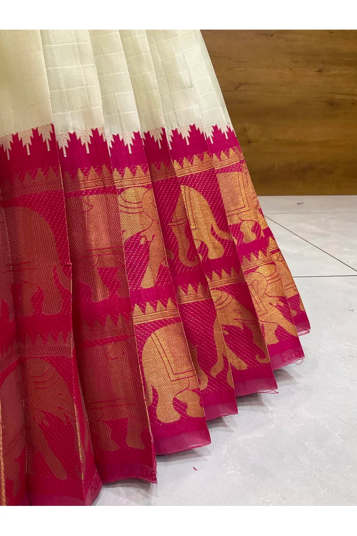 దక్షిణ భారత పండుగ సాంప్రదాయ హాఫ్ చీర (ఛవి) 
