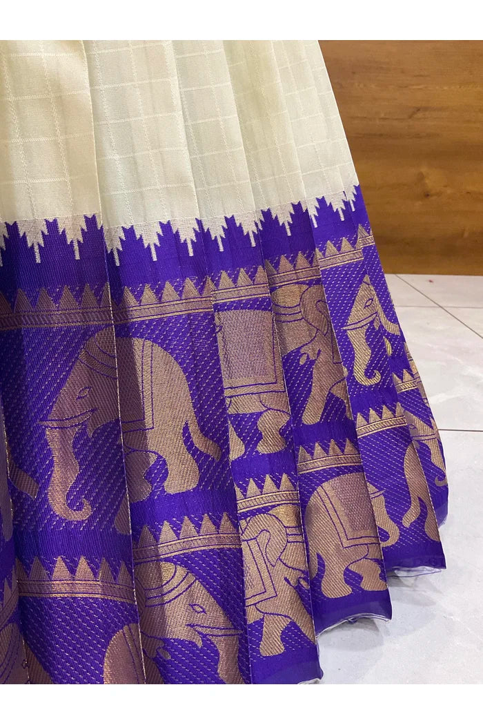 దక్షిణ భారత పండుగ సాంప్రదాయ హాఫ్ చీర (ఛవి) 