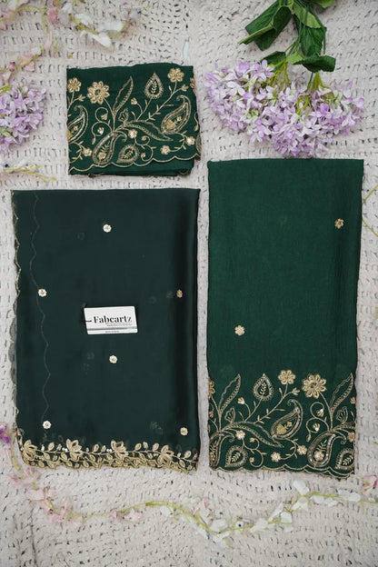 Beautiful South Indian Style Half Saree with Blouse and Dupatta for Women | Kusuma