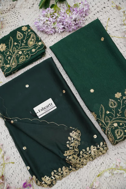 Beautiful South Indian Style Half Saree with Blouse and Dupatta for Women | Kusuma
