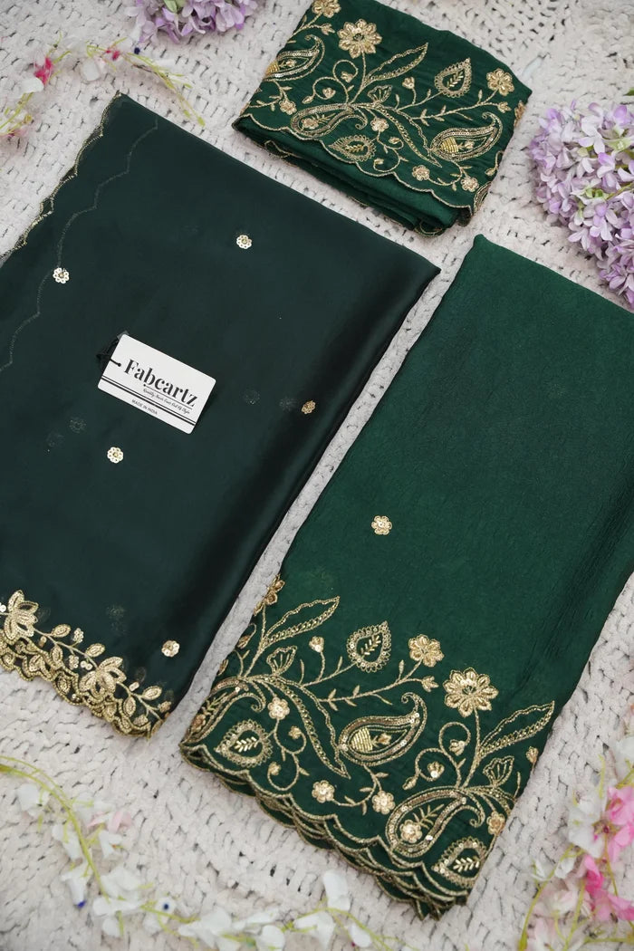 Beautiful South Indian Style Half Saree with Blouse and Dupatta for Women | Kusuma