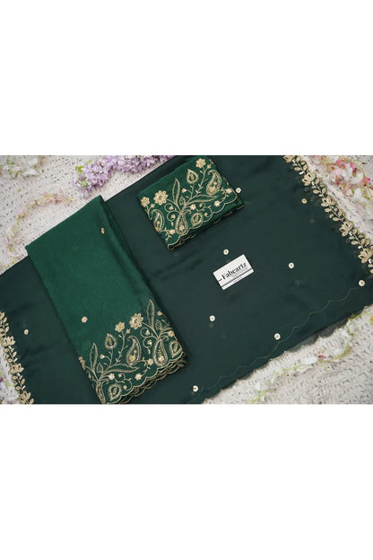 Beautiful South Indian Style Half Saree with Blouse and Dupatta for Women | Kusuma