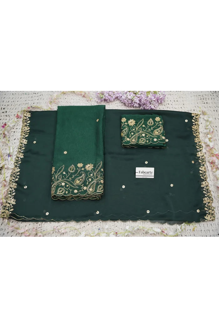 Beautiful South Indian Style Half Saree with Blouse and Dupatta for Women | Kusuma