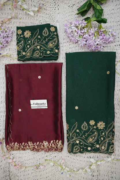 Beautiful South Indian Style Half Saree with Blouse and Dupatta for Women | Kusuma