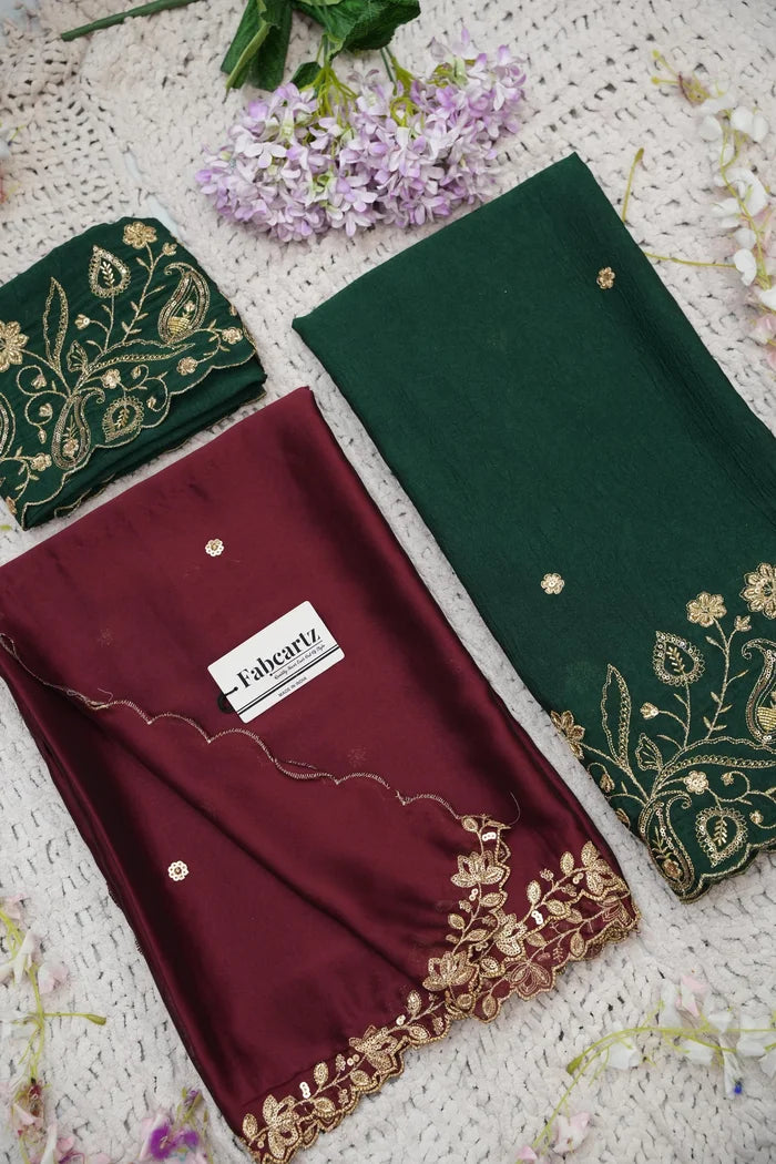 Beautiful South Indian Style Half Saree with Blouse and Dupatta for Women | Kusuma