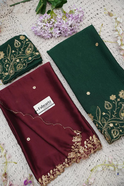Beautiful South Indian Style Half Saree with Blouse and Dupatta for Women | Kusuma