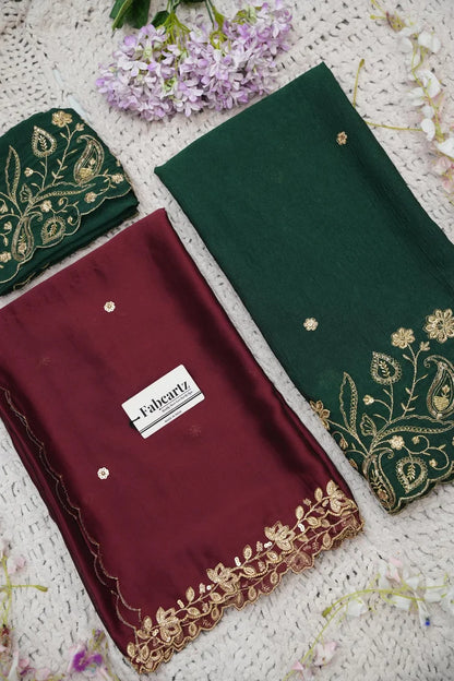 Beautiful South Indian Style Half Saree with Blouse and Dupatta for Women | Kusuma