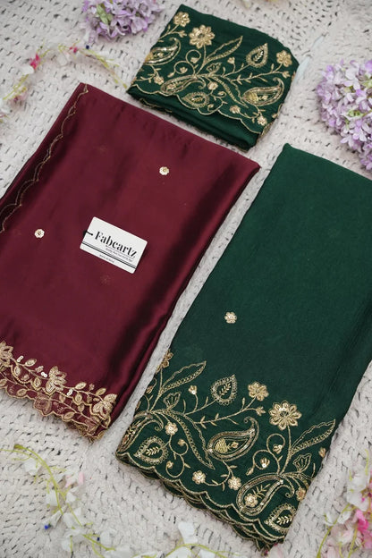 Beautiful South Indian Style Half Saree with Blouse and Dupatta for Women | Kusuma