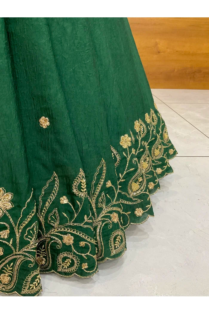 Beautiful South Indian Style Half Saree with Blouse and Dupatta for Women | Kusuma