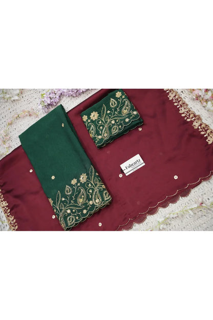Beautiful South Indian Style Half Saree with Blouse and Dupatta for Women | Kusuma