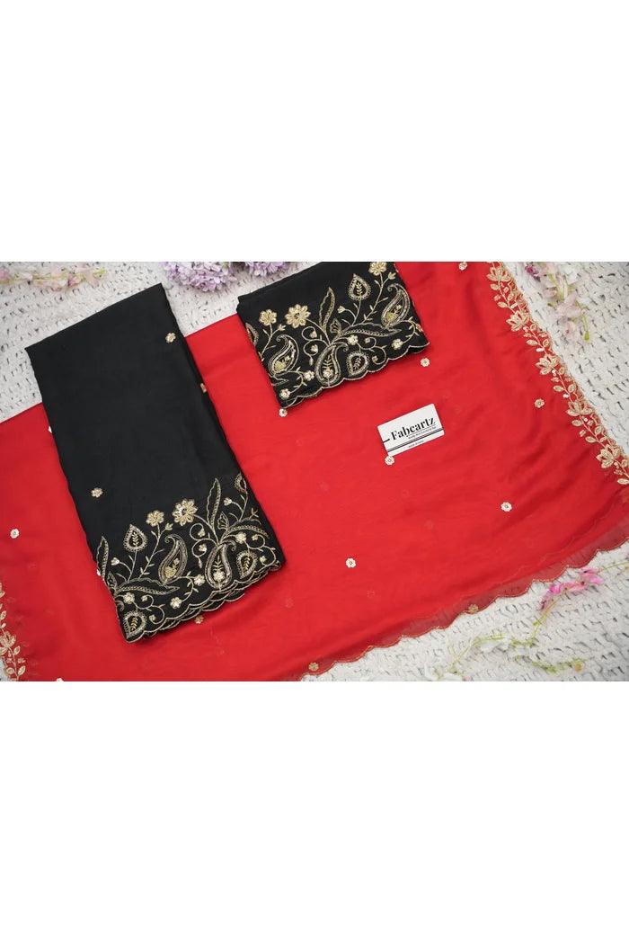 Beautiful South Indian Style Half Saree with Blouse and Dupatta for Women | Kusuma