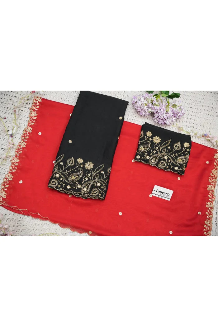 Beautiful South Indian Style Half Saree with Blouse and Dupatta for Women | Kusuma