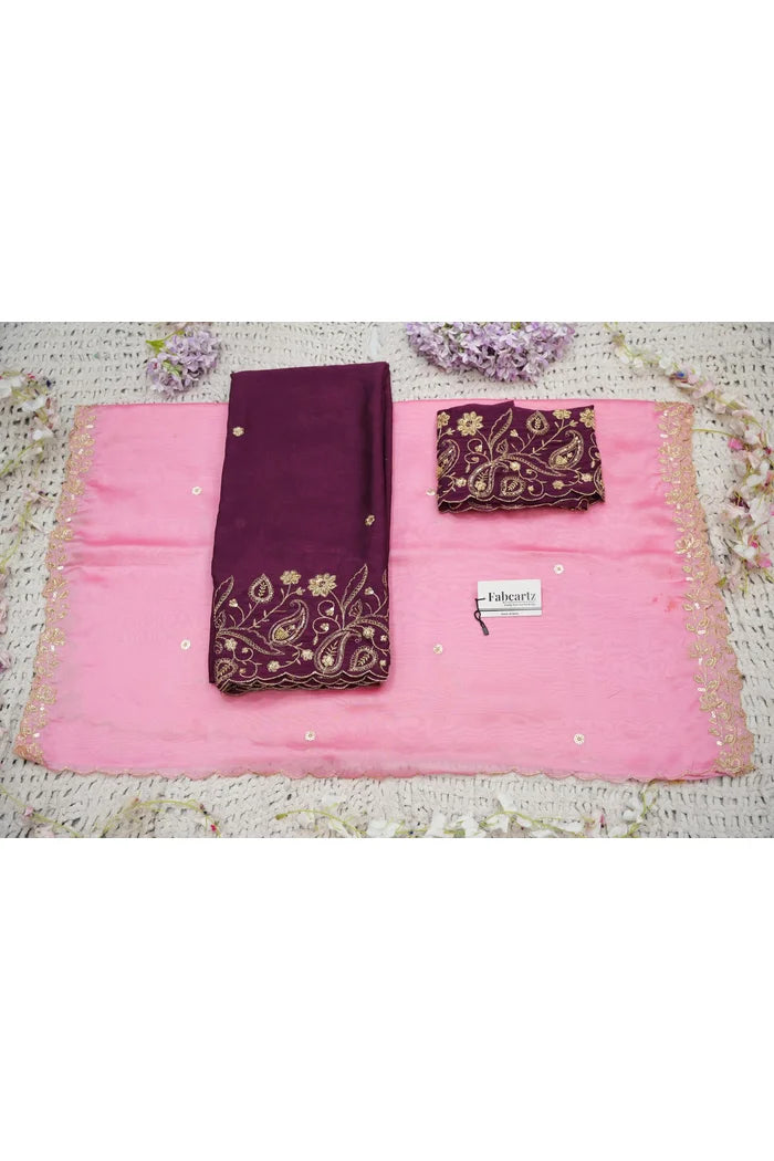 Beautiful South Indian Style Half Saree with Blouse and Dupatta for Women | Kusuma