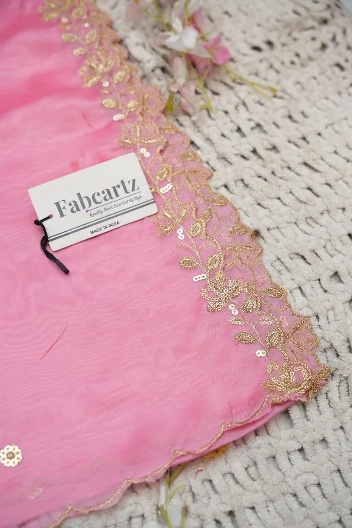 Beautiful South Indian Style Half Saree with Blouse and Dupatta for Women | Kusuma