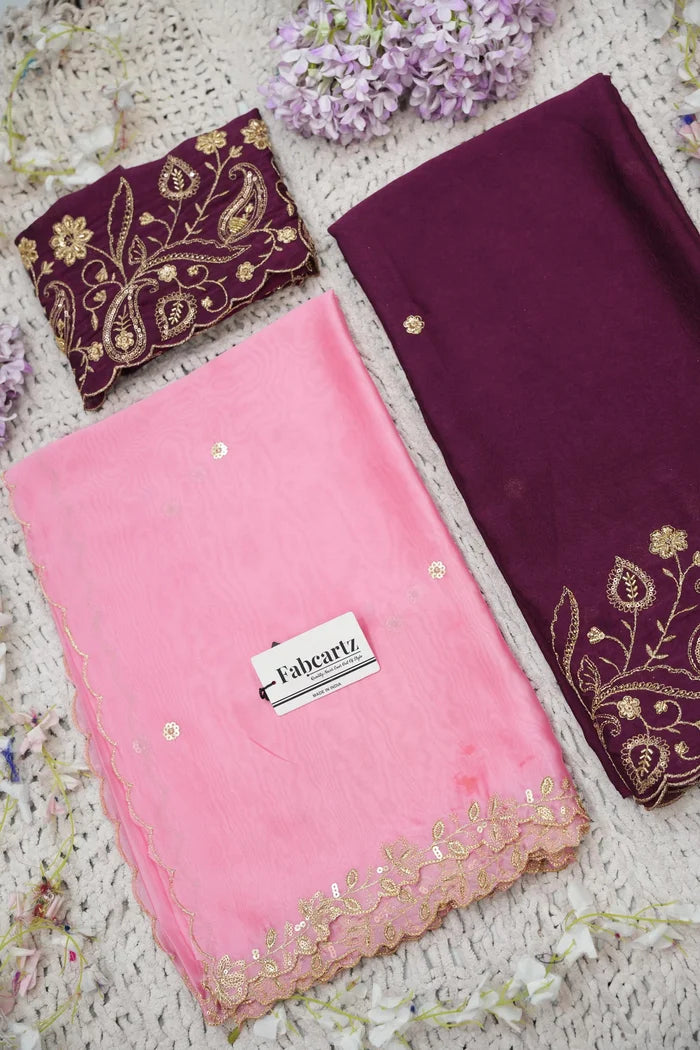 Beautiful South Indian Style Half Saree with Blouse and Dupatta for Women | Kusuma