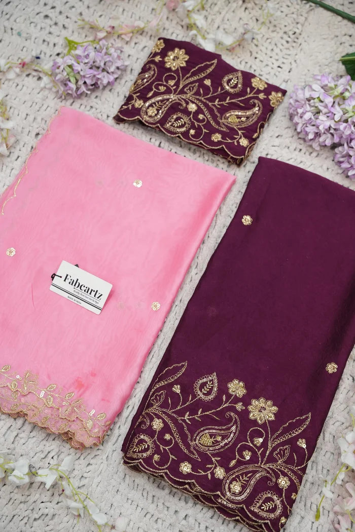 Beautiful South Indian Style Half Saree with Blouse and Dupatta for Women | Kusuma