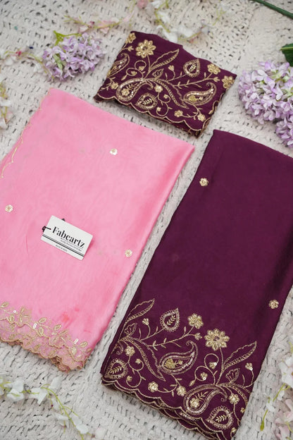 Beautiful South Indian Style Half Saree with Blouse and Dupatta for Women | Kusuma