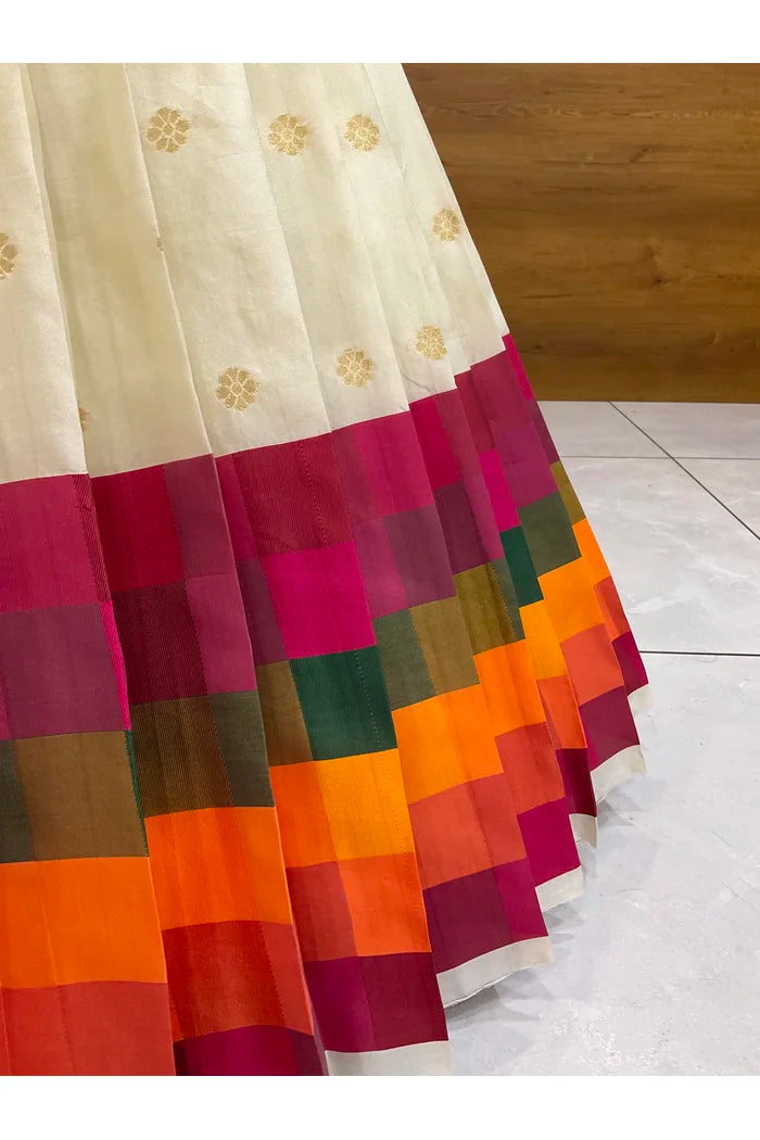 దక్షిణ భారత పండుగ సాంప్రదాయ హాఫ్ చీర (ఛవి) 