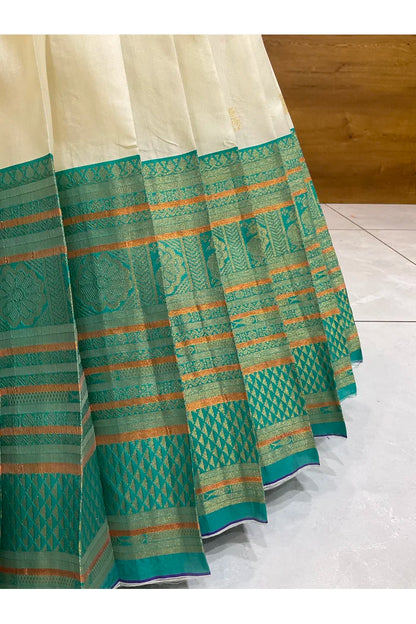 Beautiful South Indian Style Half Saree with Blouse and Dupatta for Women | Stylista