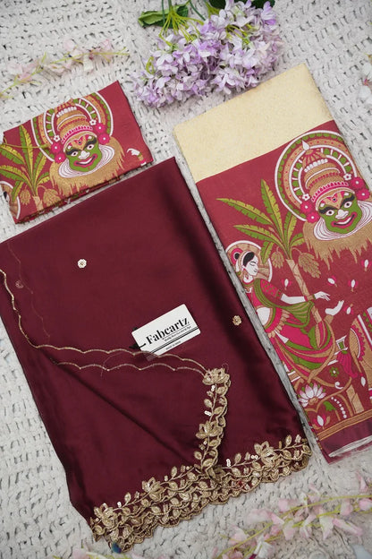 దక్షిణ భారత పండుగ సాంప్రదాయ హాఫ్ చీర (ఛవి) 