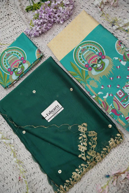 దక్షిణ భారత పండుగ సాంప్రదాయ హాఫ్ చీర (ఛవి) 
