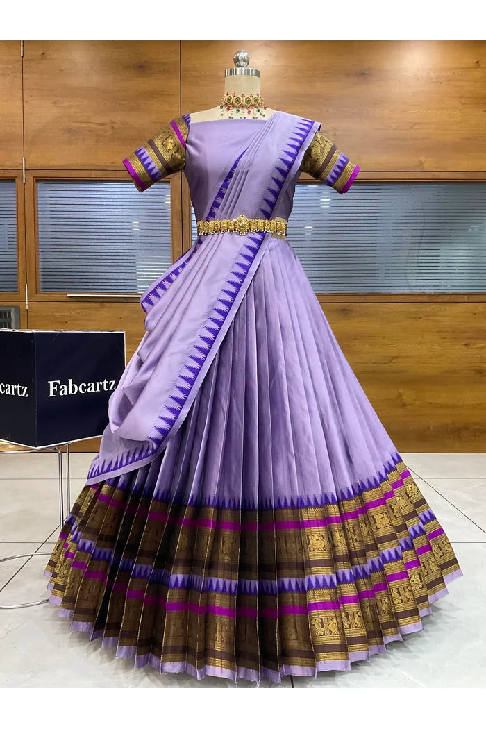 దక్షిణ భారత పండుగ సాంప్రదాయ హాఫ్ చీర (ఛవి) 