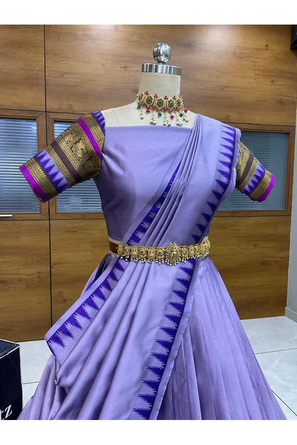 దక్షిణ భారత పండుగ సాంప్రదాయ హాఫ్ చీర (ఛవి) 