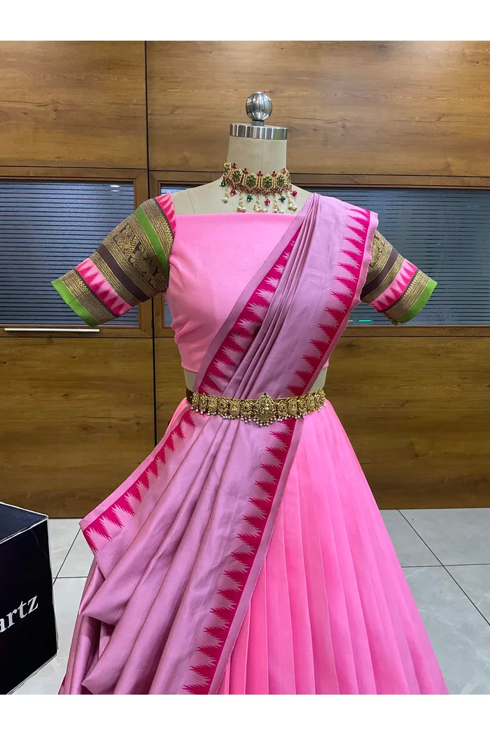 దక్షిణ భారత పండుగ సాంప్రదాయ హాఫ్ చీర (ఛవి) 