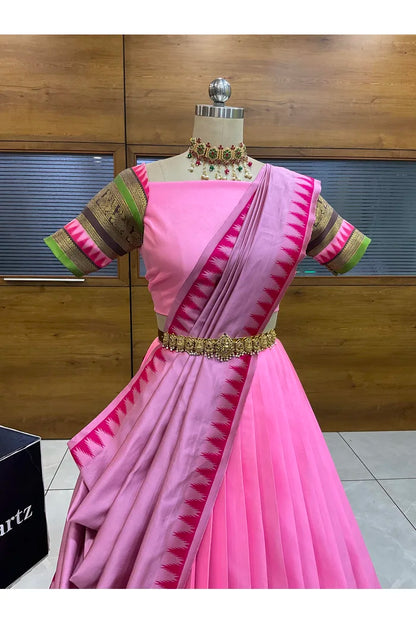 దక్షిణ భారత పండుగ సాంప్రదాయ హాఫ్ చీర (ఛవి) 