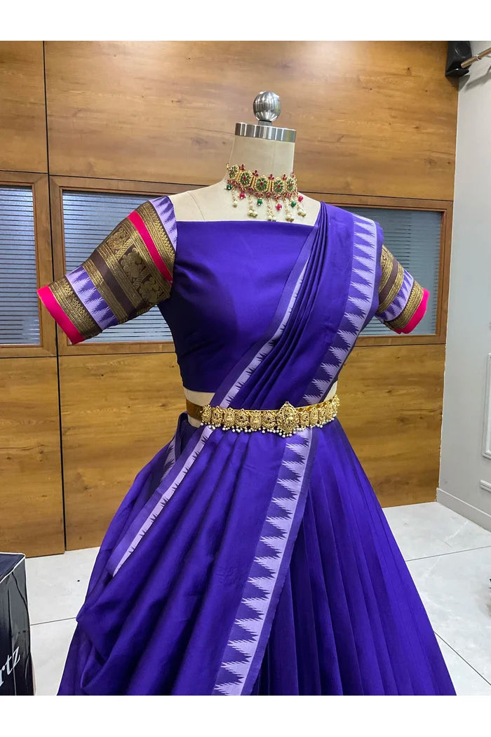 దక్షిణ భారత పండుగ సాంప్రదాయ హాఫ్ చీర (ఛవి) 