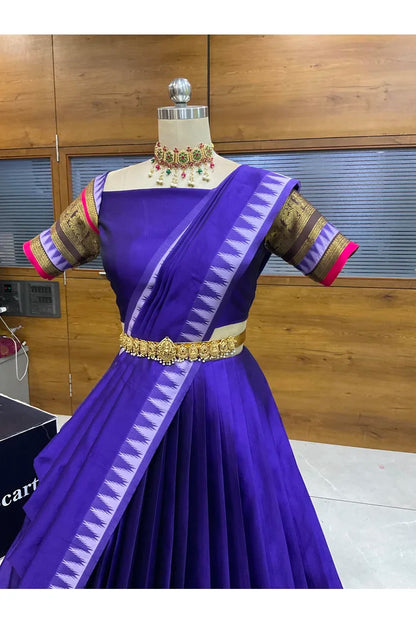 దక్షిణ భారత పండుగ సాంప్రదాయ హాఫ్ చీర (ఛవి) 