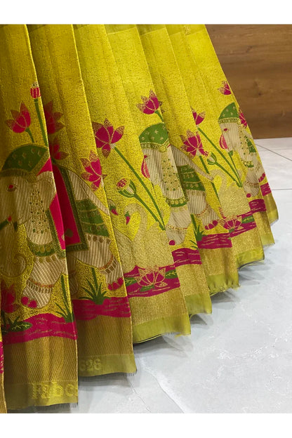 Beautiful South Indian Style Half Saree with Blouse and Dupatta for Women | Ruhana