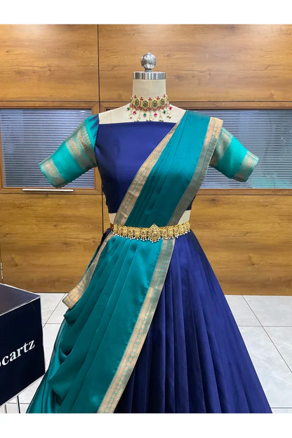 దక్షిణ భారత పండుగ సాంప్రదాయ హాఫ్ చీర (ఛవి) 