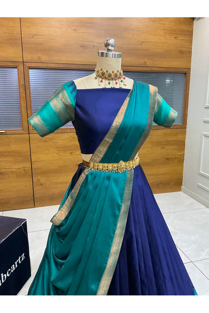 దక్షిణ భారత పండుగ సాంప్రదాయ హాఫ్ చీర (ఛవి) 