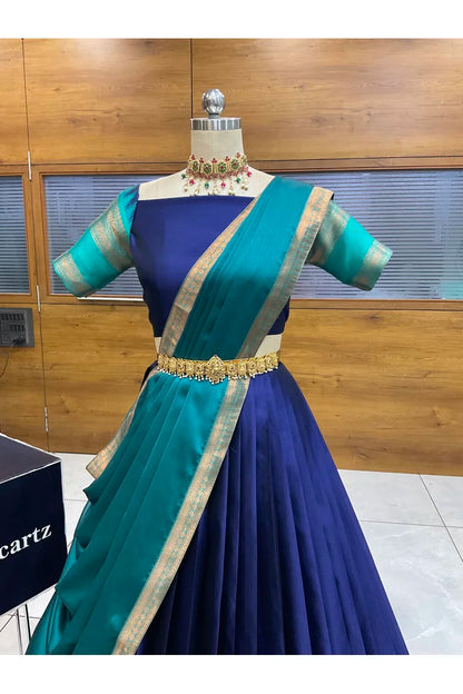 దక్షిణ భారత పండుగ సాంప్రదాయ హాఫ్ చీర (ఛవి) 