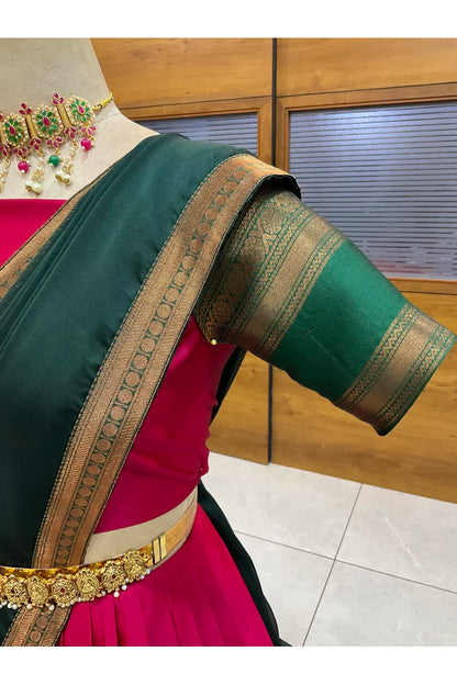 దక్షిణ భారత పండుగ సాంప్రదాయ హాఫ్ చీర (ఛవి) 